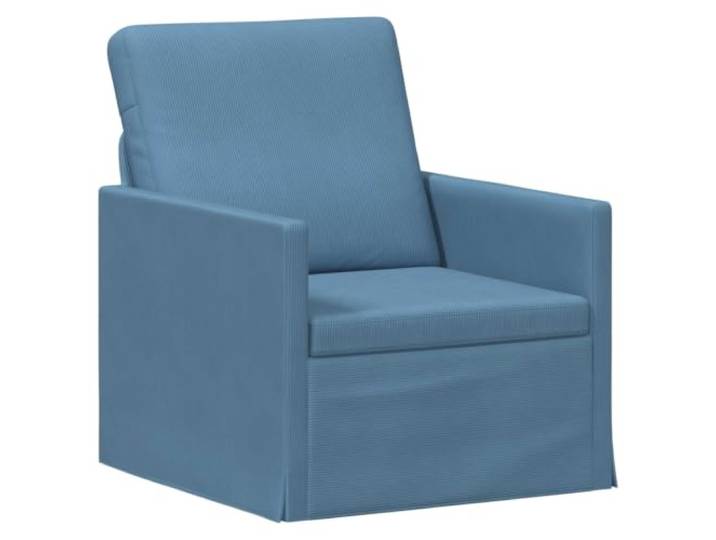 vidaXL Einzelsofa Blau 70 x 81 x 82 cm Cordstoff Bietet dauerhafte Unterstützung und Zuverlässigkeit. Schaumkissen sorgen für überlegenen Komfort
