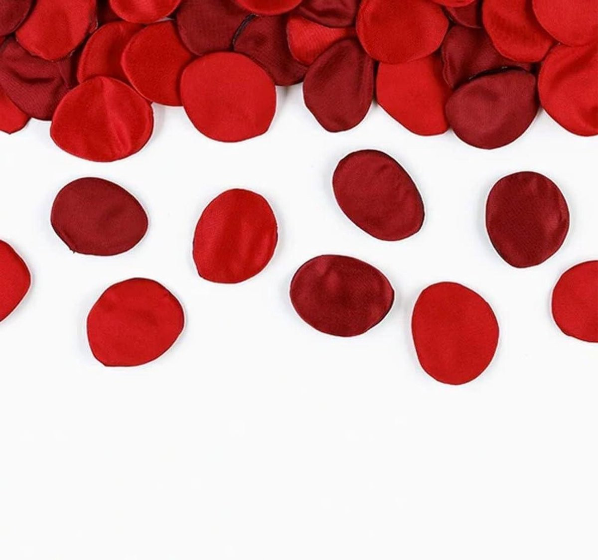 100 stuks Kunstmatige Rozenblaadjes - Bordeauxrood - Romantische Decoratie