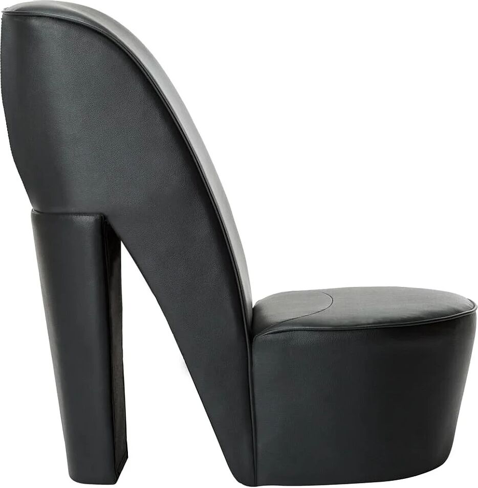 Clicnbuy Sillón con forma de zapato de tacón cuero sintético negro