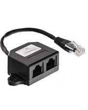 InLine ISDN Verteiler 2x RJ45 Buchse 15cm Kabel mit Endwiderständen montierbar Anschlußkabel 0,15 m RJ-45 (69932B)
