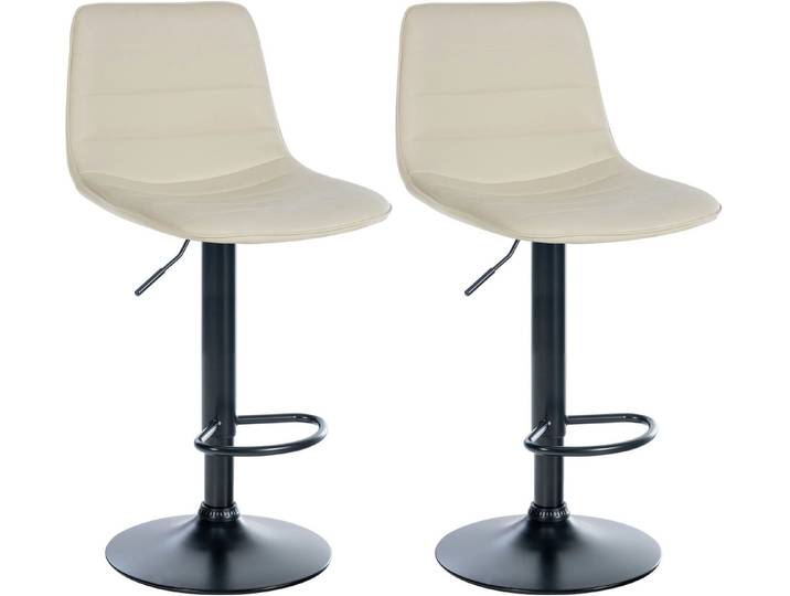 CLP Barhocker Lex Kunstleder (Set, 2er), Metallgestell, Höhenverstellbar, drehbar
