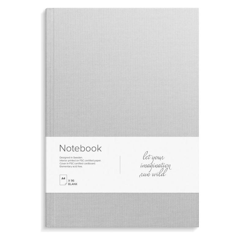 Mayland-Burde Burde Notizbuch, grauer Textildruck, blanko, A4 (A4, Blanko) (92738400)
