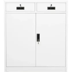 vidaXL Büroschrank Weiß 90x40x102 cm Stahl