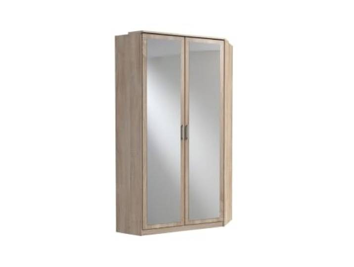 Kleiderschrank Click Eiche Sägerau Eckkleiderschrank, mit Spiegel