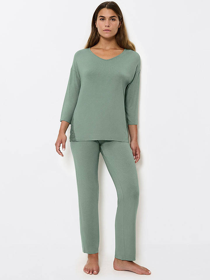 Triumph Pyjama in Grün - 38