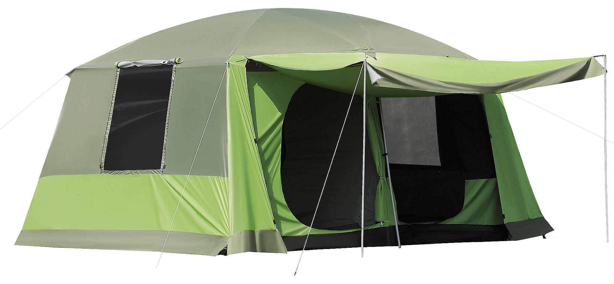 Campingzelt Kuppelzelt Familienzelt 2 Schlafkabinen 4-8 Personen L405 x B305 x H225cm