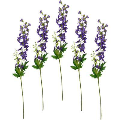 Kunstblume I.GE.A. "Delphinium", lila (violett), B:8cm H:75cm, Obermaterial: 98% Polyester, 2% Kunststoff, Kunstpflanzen, 5er Set