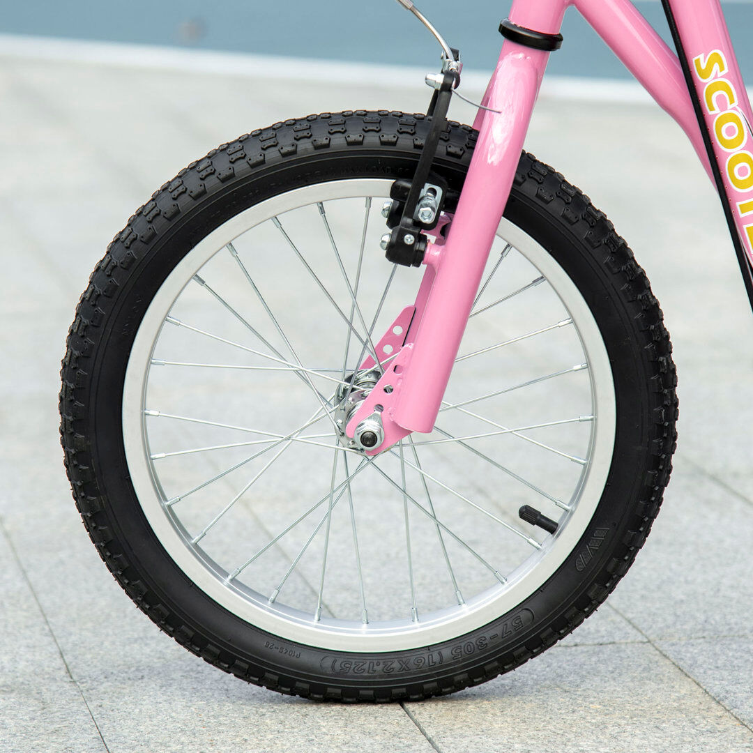 Kaylani Isabelle & Max Kids Scooter with Rubber Wheels for 5+ Years 16" Front Wheel Pink Pink