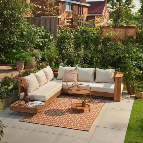 NOUS Garden loungebank Belmonte L-vorm met afneembare hoezen