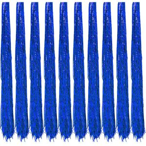 Oblique-Unique Lametta 351, glatt, blau, Streifen, aus Kunststoff, 100 cm, 10 Stück