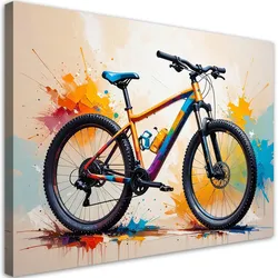 LEINWANDBILD Mountainbike abstrakt 90x60cm