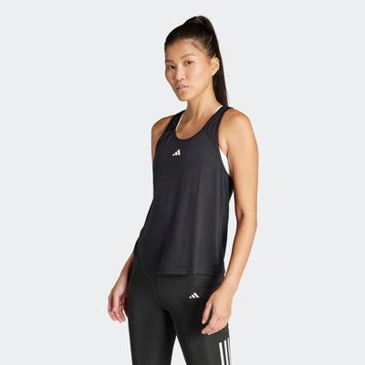 Tanktop ADIDAS PERFORMANCE "TRAIN ESSENTIALS MINIMAL BRANDING RACERBACK", Damen, Gr. S, schwarz, Obermaterial: 70% Polyester, 30% Viskose, Rundhals, Tops Tanktop