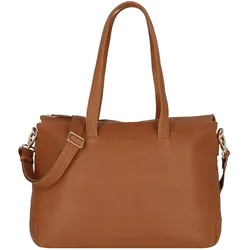 Plevier Edge Aktentasche RFID Schutz Leder 40 cm Laptopfach (15.75"), Notebooktasche, Braun