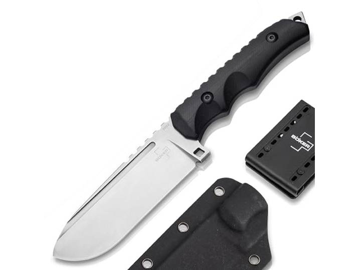 BÖKER PLUS Hermod 2.0 - taktisches Messer feststehend - Outdoor-Messer 42a Einsatz EDC Messer 42a konform - Survival-Messer mit Kydex-Scheide - Full Tang Überlebensmesser mit D2 Klinge in Geschenkbox