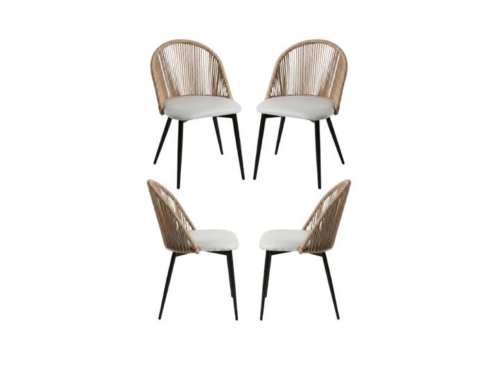 4er Set Misal Stühle - Gris clair