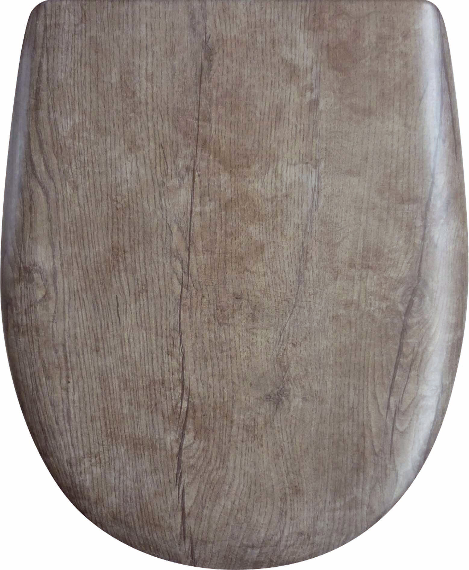 Pagette Olfa Ariane WC siège 950-1156 chêne vieux mat, avec couvercle