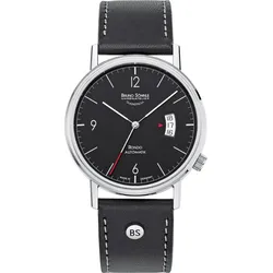 Bruno Söhnle Rondo Automatik 17-12098-761 - schwarz mit grauer Naht,schwarz, graue Naht - 41mm