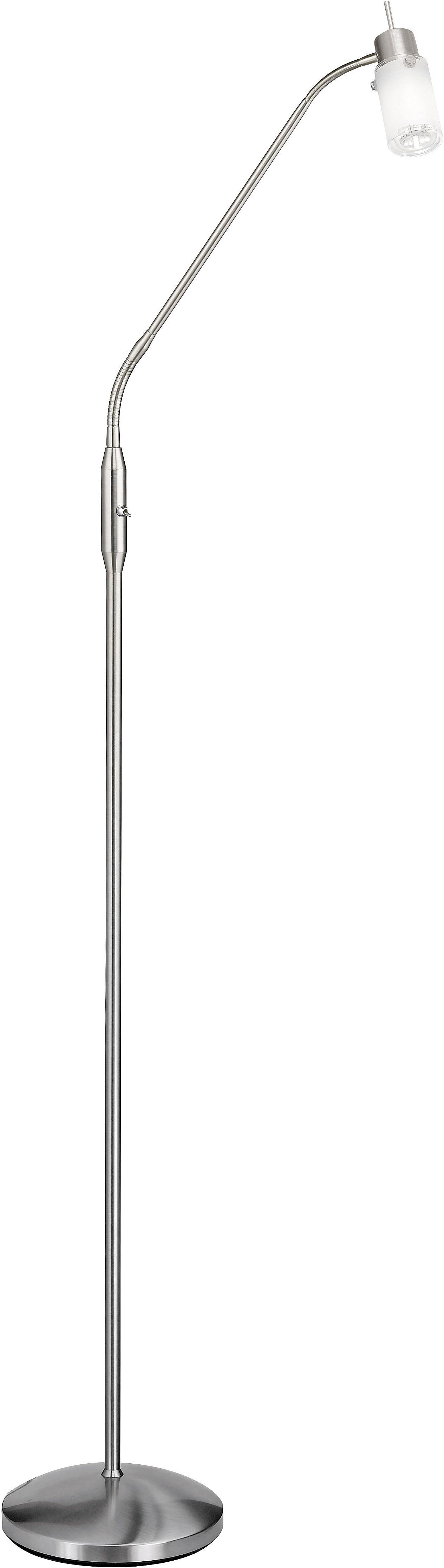 JUST LIGHT Stehlampe "MAX LED", silber (silberfarben), 1, H: 110cm, 1 Stk., Leuchten, wechselbares LED Leuchtmittel, Stehlampe