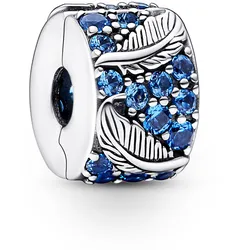 Pandora 792552C01 Silber Clip Geschwungene Feder & Pavé
