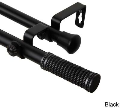 InStyleDesign Yarn Adjustable Double Curtain Rod