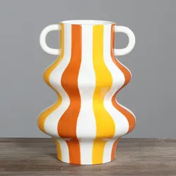 Vase (H 29 cm) - orange - H 29 cm