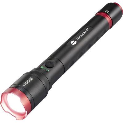TOOLCRAFT TO-9927687 Handlampe verstellbar, Einstellbare Punktgröße, mit Stroboskopmodus, mit USB-Schnittstelle Li-Ionen Akkus