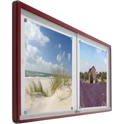 Informationsvitrine V10A mit Whiteboardrückwand