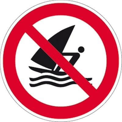 Schild Windsurfen verboten ISO 20712-1, Alu, Ø 400 mm