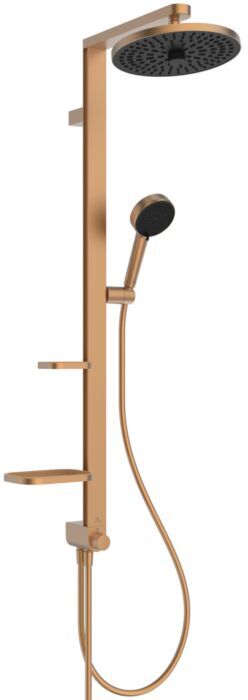 Ideal Standard ALU+ Duschsystem BD585BR  338x501x1104 mm, 2 Ablagen, Handbrause, .Kopfbrause, Bronze
