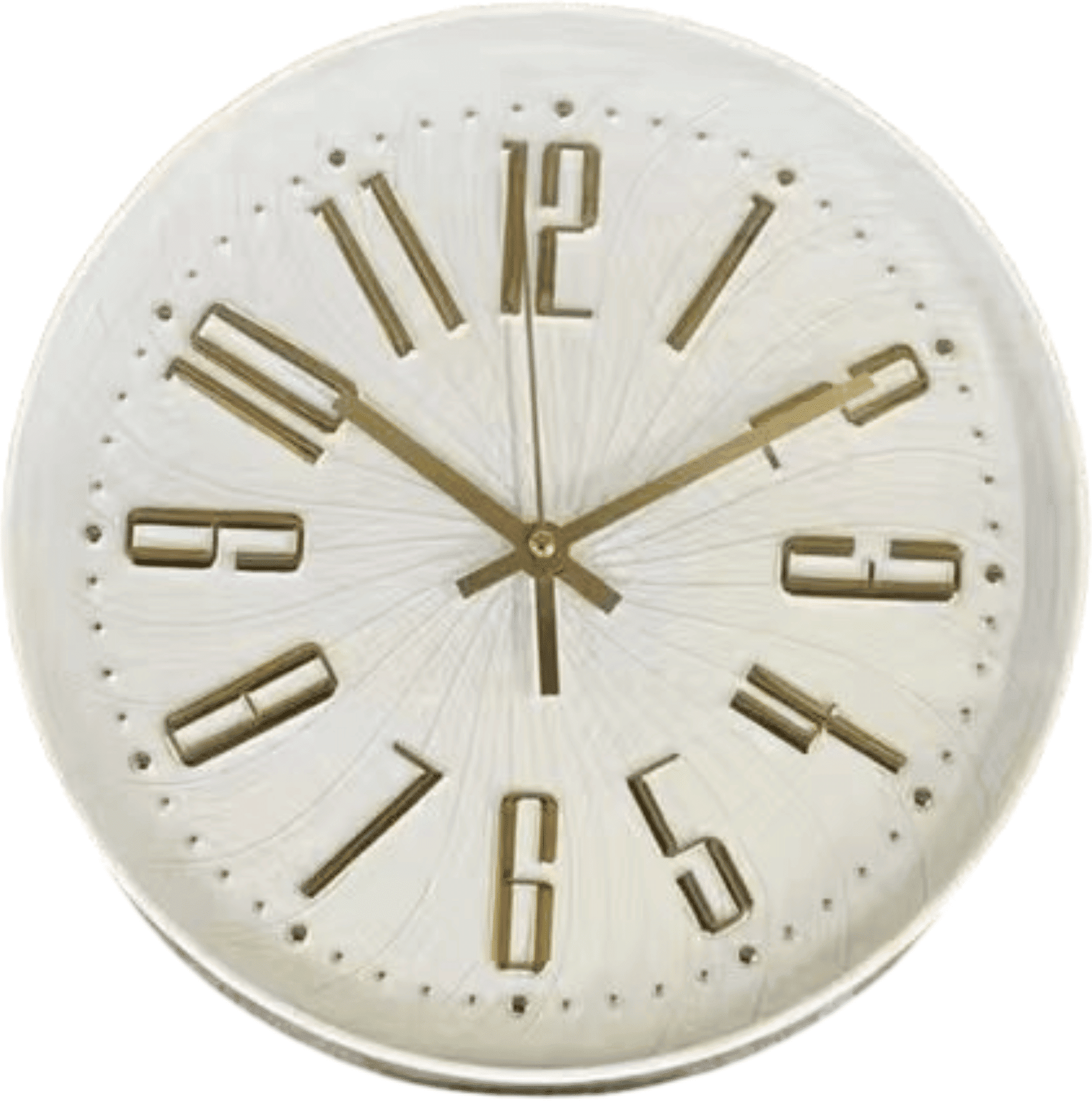 Mincio Cream & Gold Clock