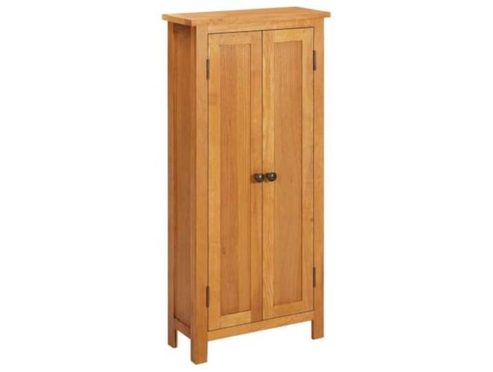 KUPTYERFG Lagerschrank 50x22x110 cm Eiche Massivholz Standregal Kompaktes Holzregal mit 5 Fächern für Wohnzimmer und Flur, ideal für Bücher, CDs und Dekoration.