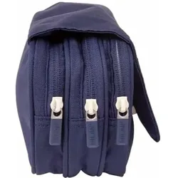 Teka, Etui, Federmäppchen mit 3 Fächern und Klappe 1918 blau MAILAND