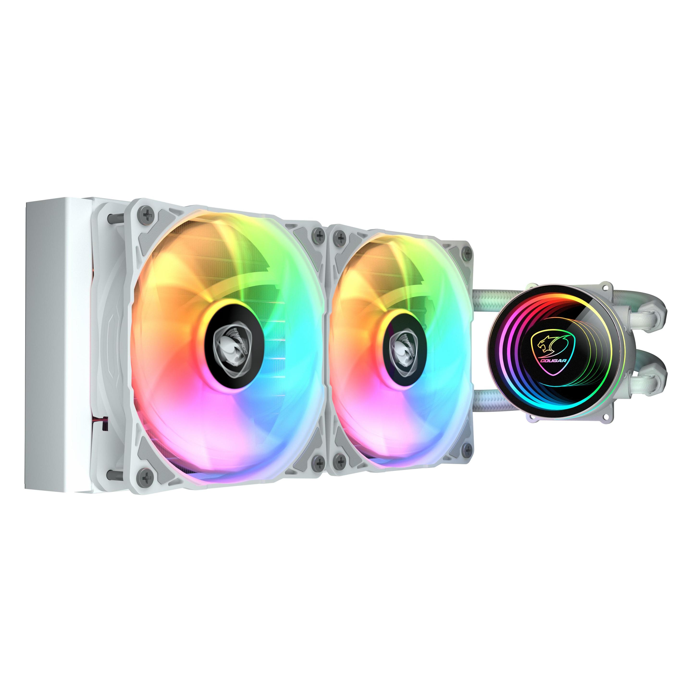 Cougar Kit Watercooling AIO Poseidon Elite RGB - 240mm (Blanc) (CGR-PSDELRGB-W-240)