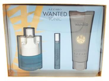 Wanted Tonic 3 Pc Gift-Set by Azzaro for Men Standard Eau De Toilette for Men