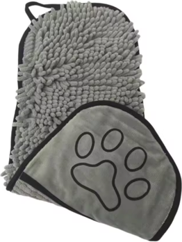 Happy Pet Pantry Absorbent Quick Dry Pet Bathrobe Towel For Dogs And Cats gray