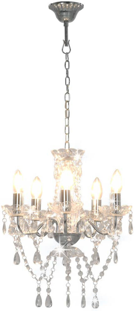 Rosdorf Park Alta 5 - Light Silver Chandelier Pendant Silver/Transparent 1,400cm H X 230cm W X 1,400cm D