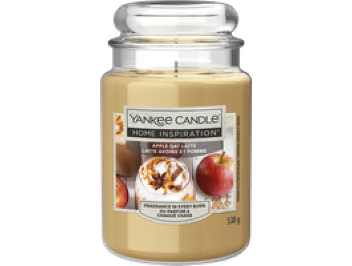 YANKEE CANDLE Bougie parfumée en verre « Apple Oat Latte », 538 g.