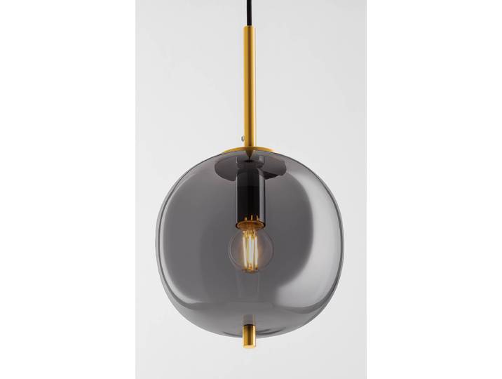 Suspension Lato type F Ø 19cm Doré/Doré Câble ABS, douille ABS, baldaquin aluminium, boîtier luminaire aluminium Ampoule électrique/LED/Smart