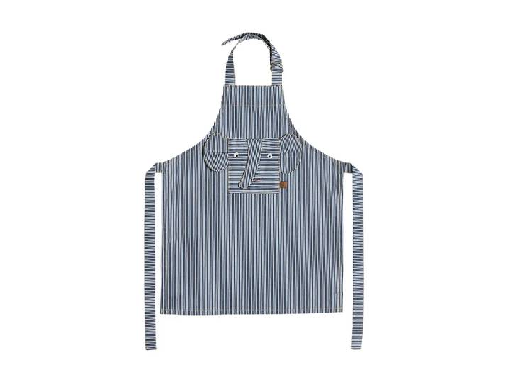 OYOY Tablier Striped denim elephant Blue