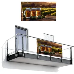 BALKON-SICHTSCHUTZ Bier - Hopfen - Landschaft Witterungsbeständig 200x110 cm