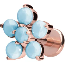 Titan Labret mit Push Fit BLUME + SYNTHETISCHE TÜRKISE