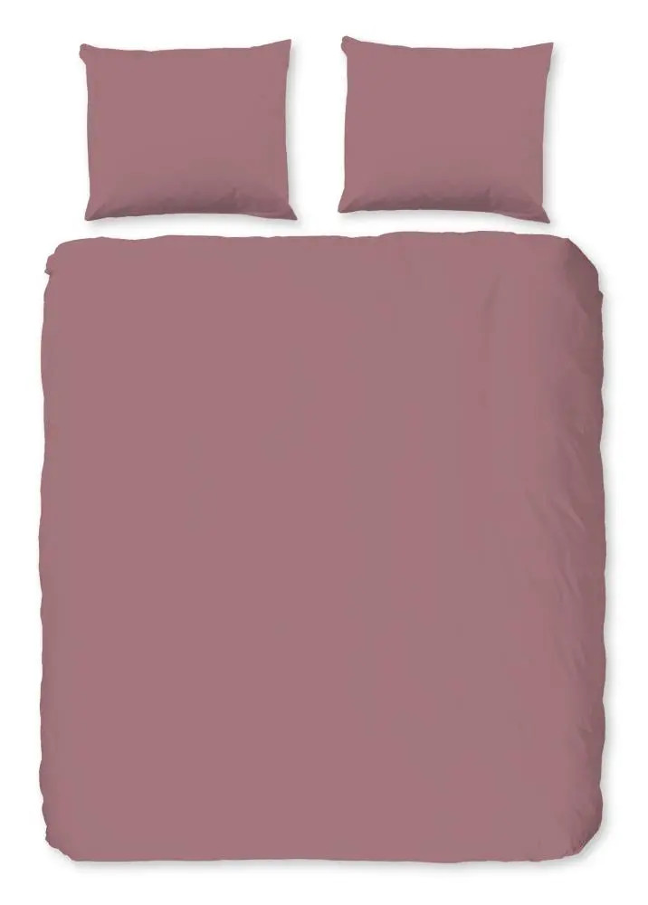 HIP Dekbedovertrek Uni Roze - 200 x 220 cm