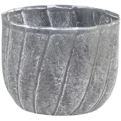 Chic Antique Kerzenständer für Mini Stabkerzen tulpenförmig, H6/Ø7 cm, antik zink
