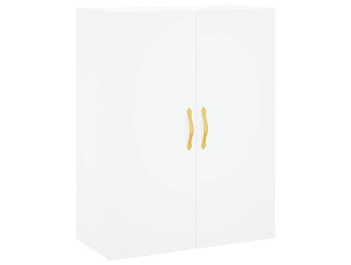 Wandschrank Weiß 69,5x34x90 cm Hängeschrank Holzwerkstoff Wandmontage, Griffe, Türen, Holzwerkstoff, Wohnzimmer, Schlafzimmer, Arbeitszimmer, Highboard