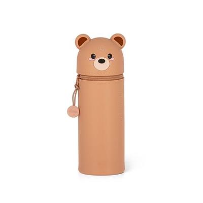 Legami 2-in-1 Federmäppchen aus Silikon - kawaii - Teddybär