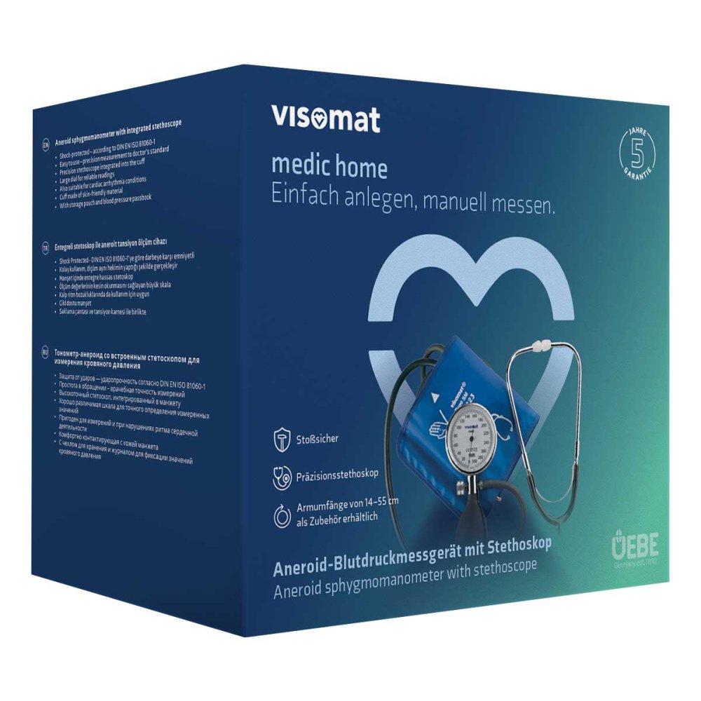 Uebe Medical GmbH Visomat medic home M Blutdruckmessgerät mit Stethoskop 11137311