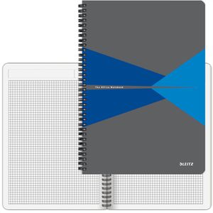 Leitz Collegeblock Office blau, 4647-10-35, A4, Rand rundum 80 g/m² 90 Blatt mit Kopfzeile kariert