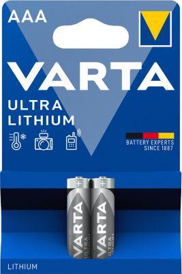 VARTA Batterie PROFESSIONAL LITHIUM, Micro AAA, 1,5 V, 2 Stück