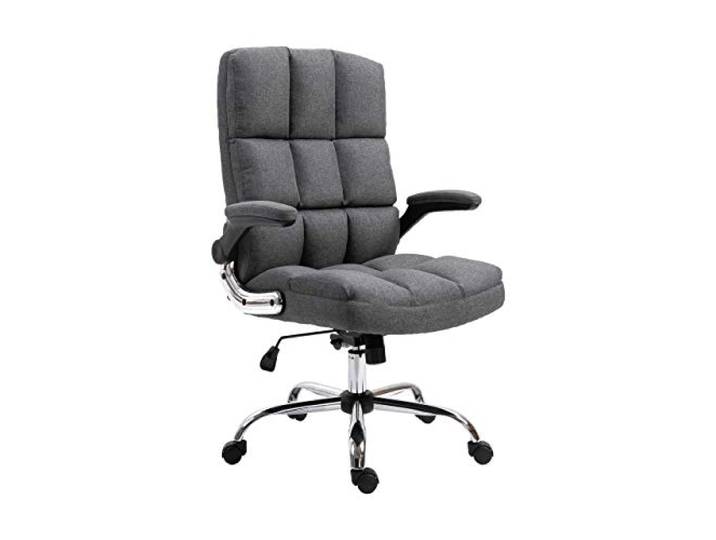 Mendler Bürostuhl HWC-J21 höhenverstellbar - Stoff/Textil dunkelgrau