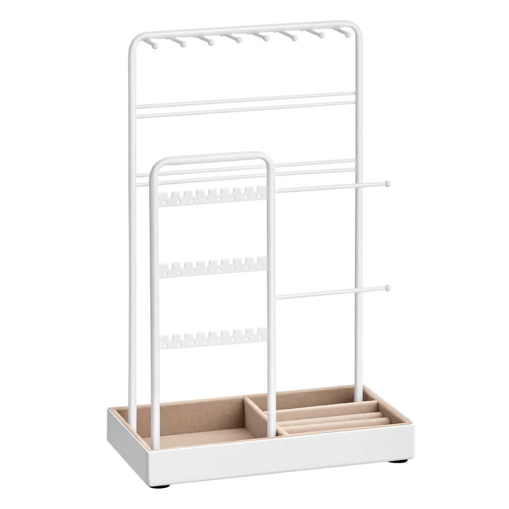 SONGMICS Schmuckständer Metallrahmen Geschenkidee weiß B34JJS021W01